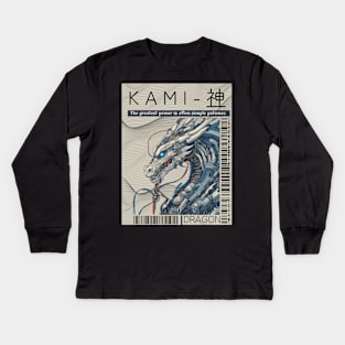 DRAGON KAMI Japanese Cyberpunk Kids Long Sleeve T-Shirt